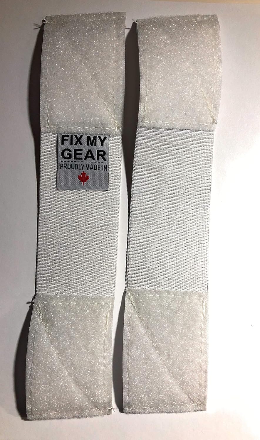 Fix My Gear Goalie Pad Knee Elastics Single Strand Loop/Loop Velcro (Black, 10) : Sports & Outdoors