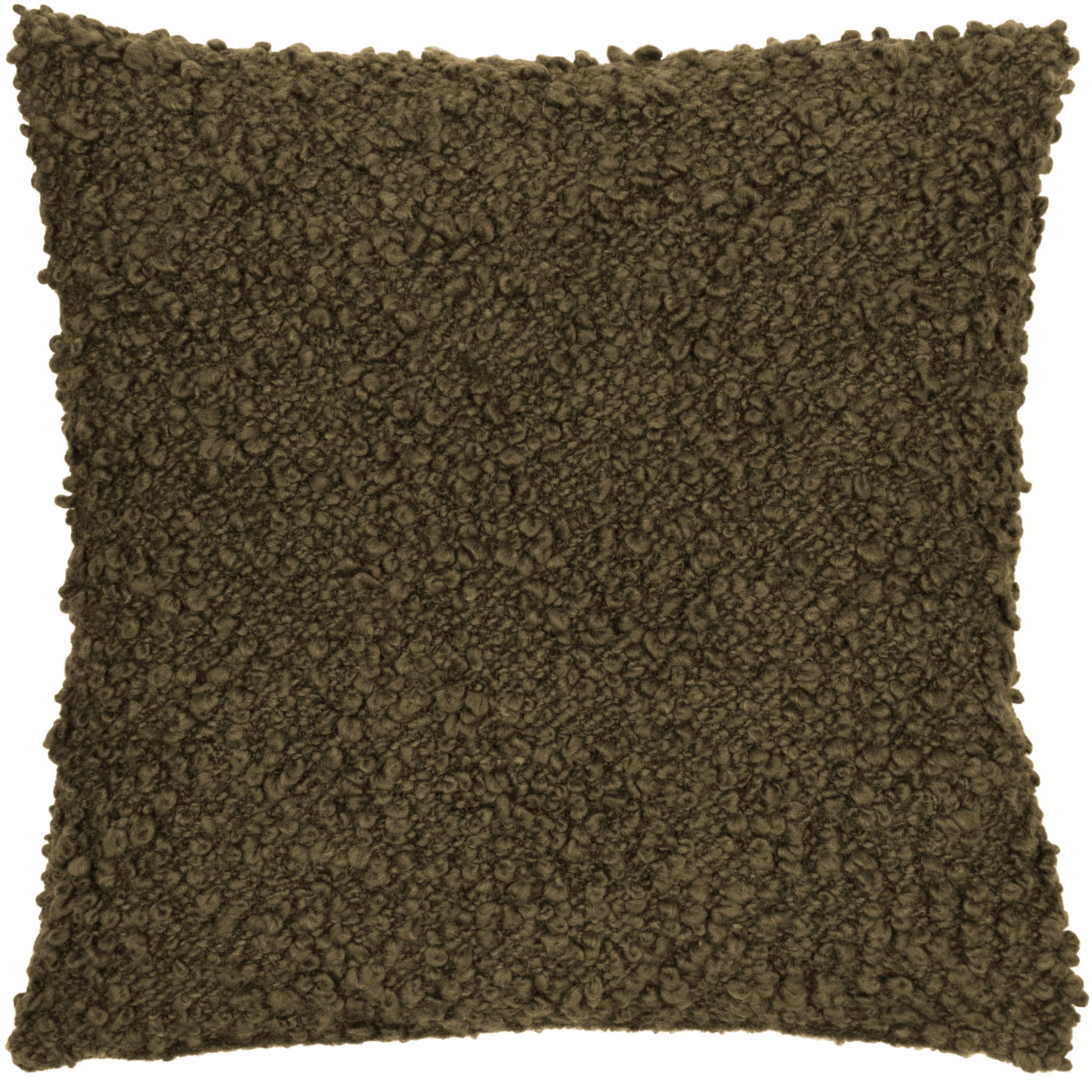 Yard Furn Ulsmere Bouclé Cushion Cover - Wool Blend Textured Cushion (Lichen - 45 x 45cm)