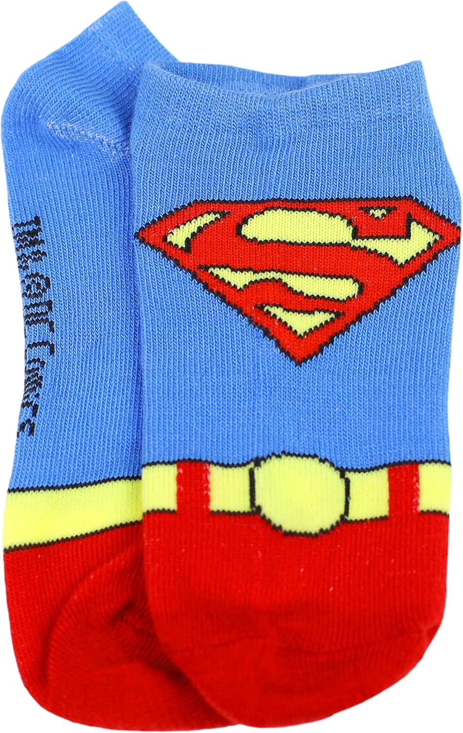 DC Comics Boy's Justice League 6-Pack No Show Socks, Sock Size 6-8.5 (Shoe Size 10-4.5): Clothing