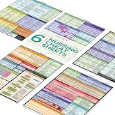 Nursing Cheat Sheets by Tribe RN - 6 Heavy Duty Medical Reference Cards for Nurses and Students - Includes General Med, Labs, Medical Spanish, Newborn, NICU, OB/L&amp;D, Pharmacy, Respiratory, Pediatrics