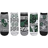 Harry Potter Slytherin Quidditch Juniors/Womens 5 Pack Ankle Socks Size 4-10