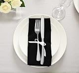 Utopia Kitchen 12 Pack Cotton Blend Cloth Napkins 50x50cm Black view 6