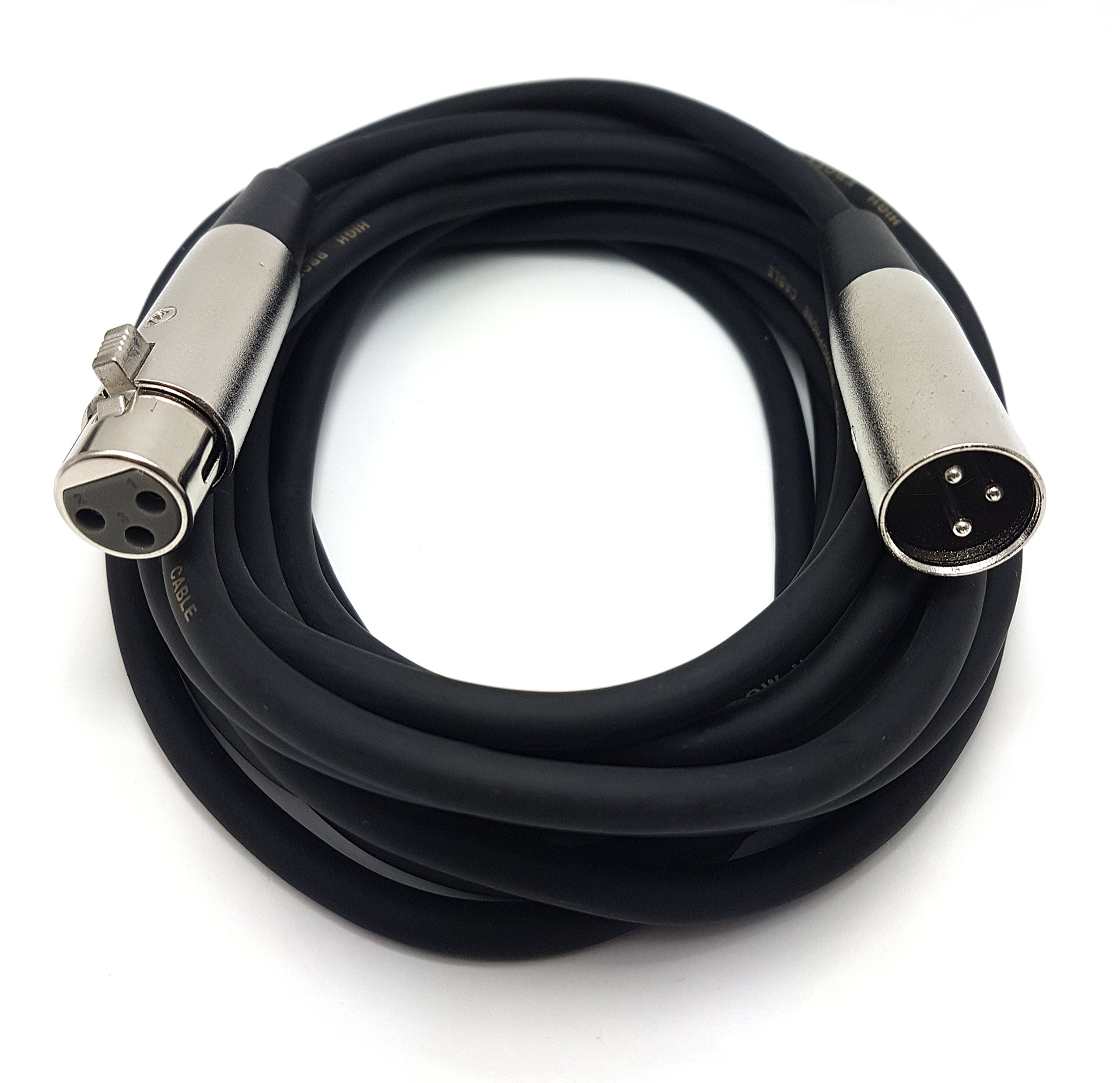 MainCore 5m Long XLR Male To XLR Female Socket Microphone, Instrumental Cable Lead Compatible With Amplifiers,Mixer,Speakers & Other Pro Recording (Available in 0.5m,1m, 2m, 3m, 5m, 6m,10m) (5m)