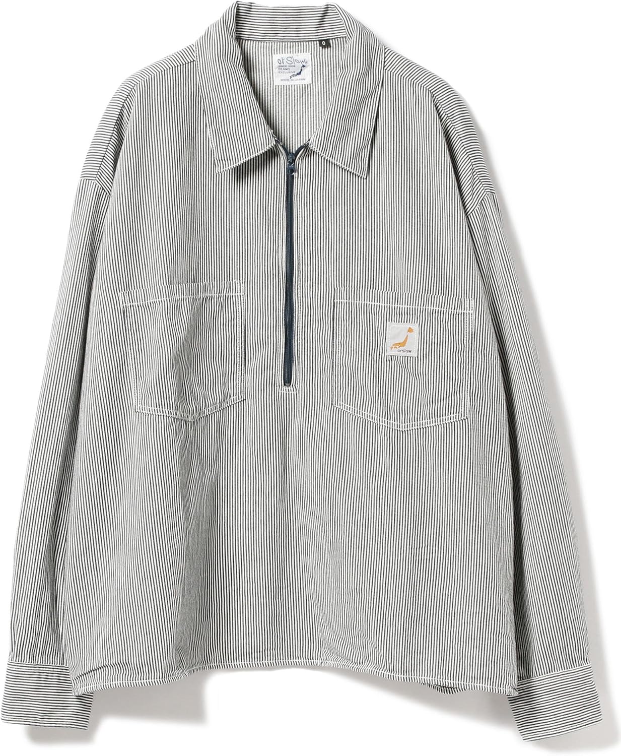 Amazon ビームスボーイ Beams Boy カジュアルシャツ Orslow 別注 ヒッコリー ジップアップ ワークシャツ レディース Hickoree One Size コート ジャケット 通販