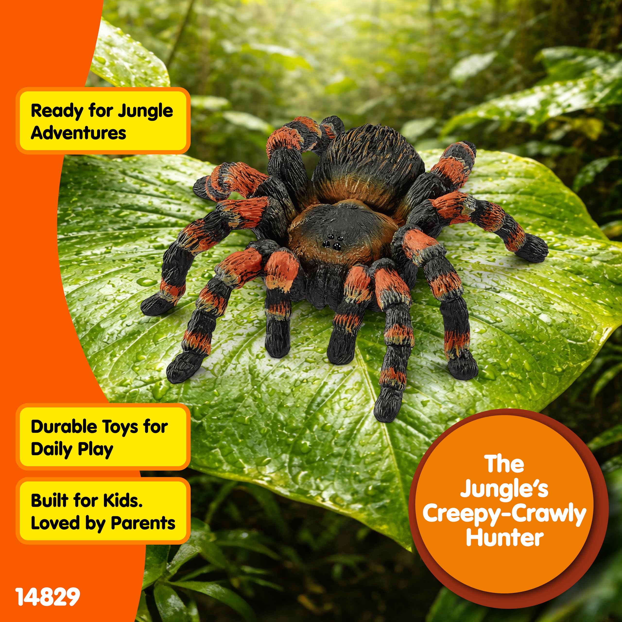 SCHLEICH WILD Life | Vogelspinne 14829 | detailgetreue Tierfiguren | Zoo Spielzeug | tolles Geschenk für Jungen und Mädchen | Deko für Geburtstag | Spielfigur ab 3 Jahren | 8 x 6 x 2 cm 4