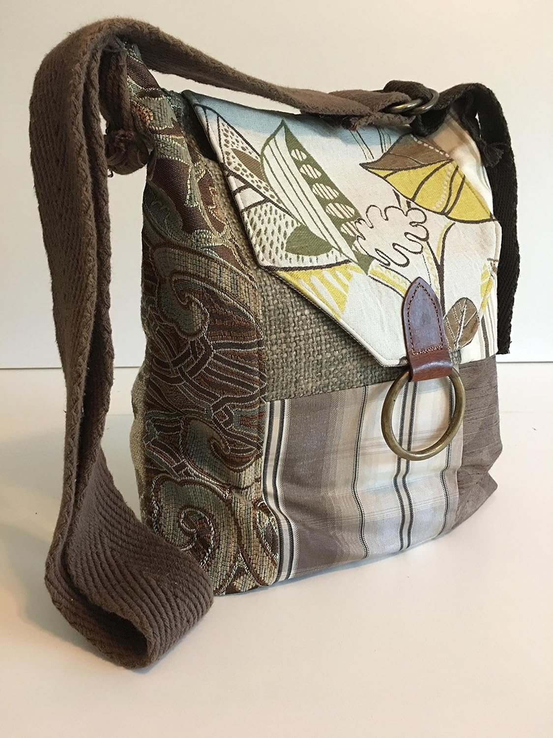 Recycled Materials Crossbody Bag, Adjustable Strap, Pockets