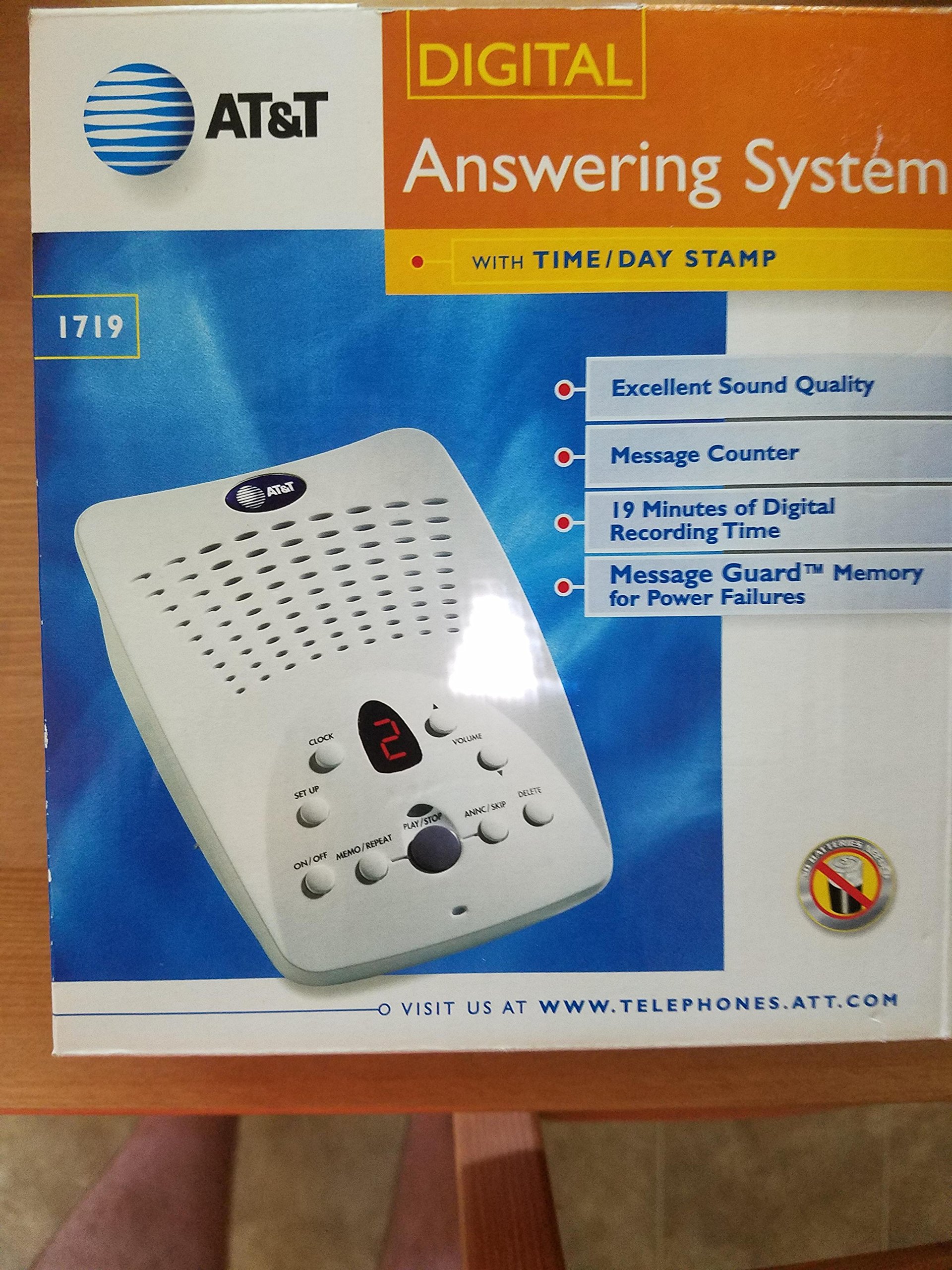 AT&T 1719 Digital Answering Machine with Audible