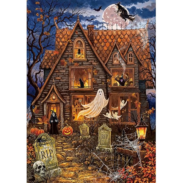 Cover of Hopgo Halloween 500 Piece Puzzle for Adults