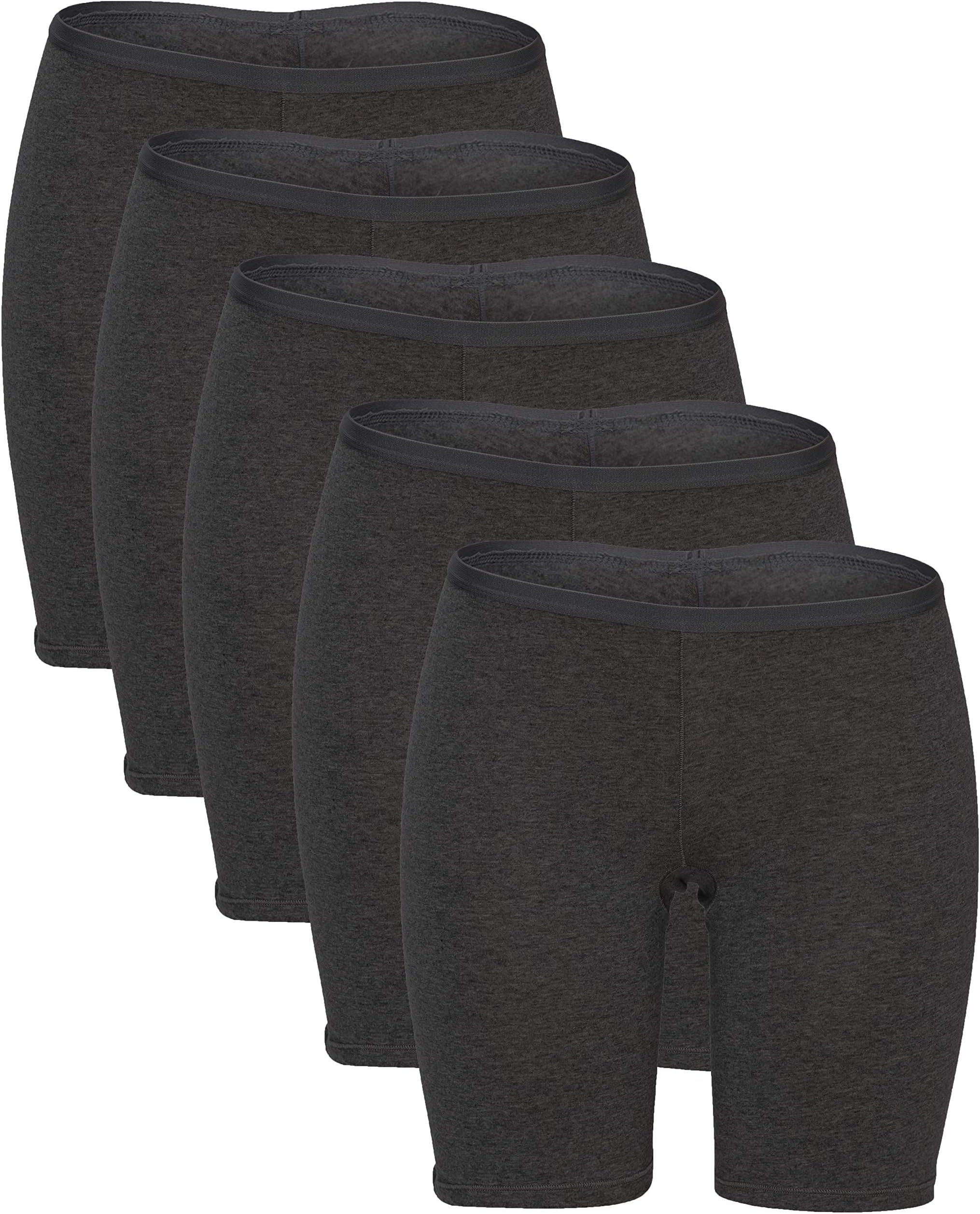 B2BODYWomen's Regular & Plus Size Stretch Cotton Long Leg 6.5" Boyshort Briefs