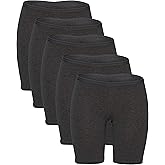 B2BODY Women's Regular & Plus Size Stretch Cotton Long Leg 6.5" Boyshort Briefs