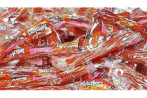 HERSHEY'S TWIZZLER Cherry Pull N' Peel Licorice, Red Single Twist Candy, Wrapped, 2 Pounds Single Twist Pack