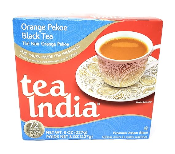 Tea India Premium Orange Pekoe Tea 72 TEA BAGS WT 8