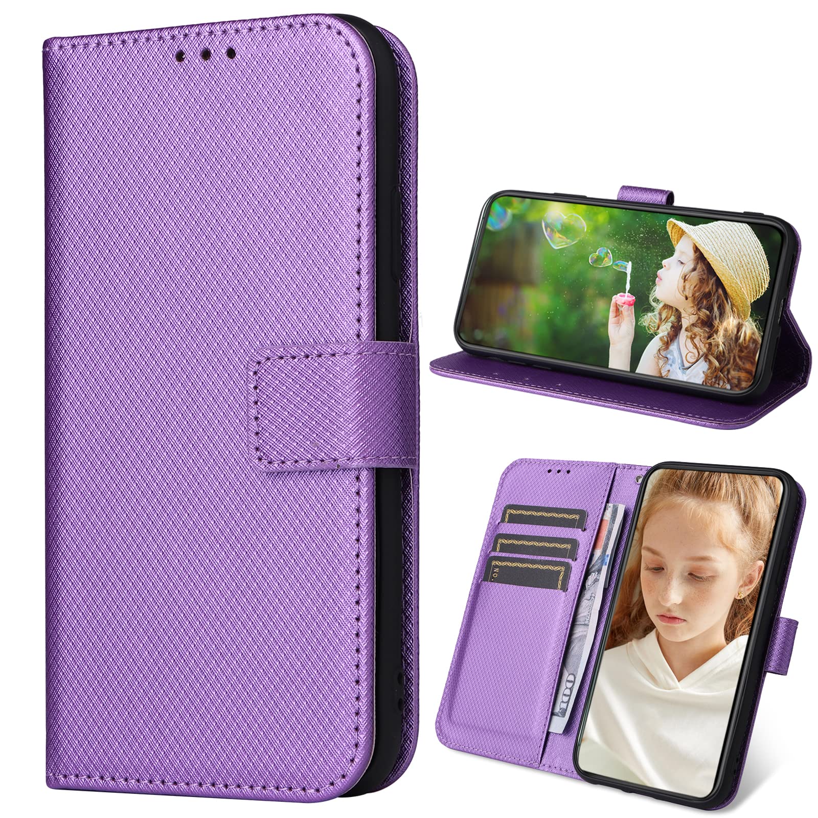 BaiFu Wallet Case for Huawei P60 Pro/P60 Case, Wallet Magnetic Cover with Flip Stand, Diamond Leather Phone Case Compatible with Huawei P60 Pro/P60, Diamond04