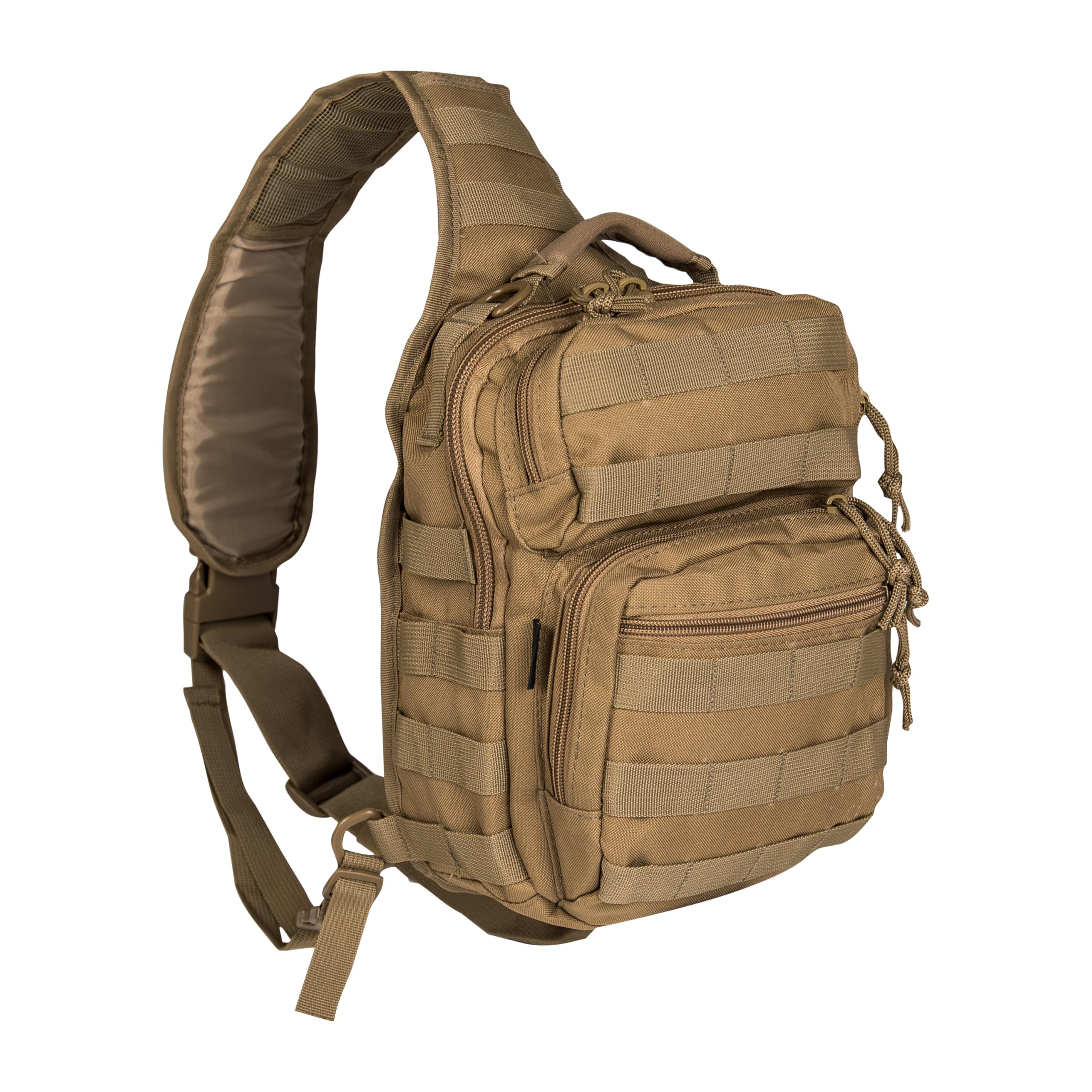 Mil-Tec United States Assault Backpack, One Strap, Small, Coyote