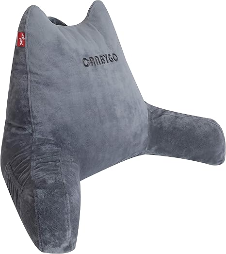Amazon Canbygo 背もたれ クッション ひじ掛け付き 低反発 レストクッション 背当て 腰当て クッション 2つポケット付き カバー取り外しができ 洗える 持ち運び便利 オフィス 在宅勤務 腰枕 オンライン通販