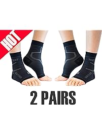 Thirty 48 Plantar Fasciitis Compression Socks(1 or 2 Pairs), 20-30 mmHg Foot Compression Sleeves for Ankle/Heel Support, Increase Blood Circulation, Relieve Arch Pain, Reduce Foot Swelling