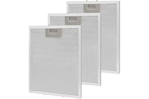 SARTATUE Updated W10169961A Range Hood Filter Replacement, 10.47x12 Inch Fits Whirlpool, Ikea, Kitchen Aid, Jenn Air, 3PCS 5-Layer Aluminum Mesh Hood Grease Filter, Aluminum Range Hood Vent Filter