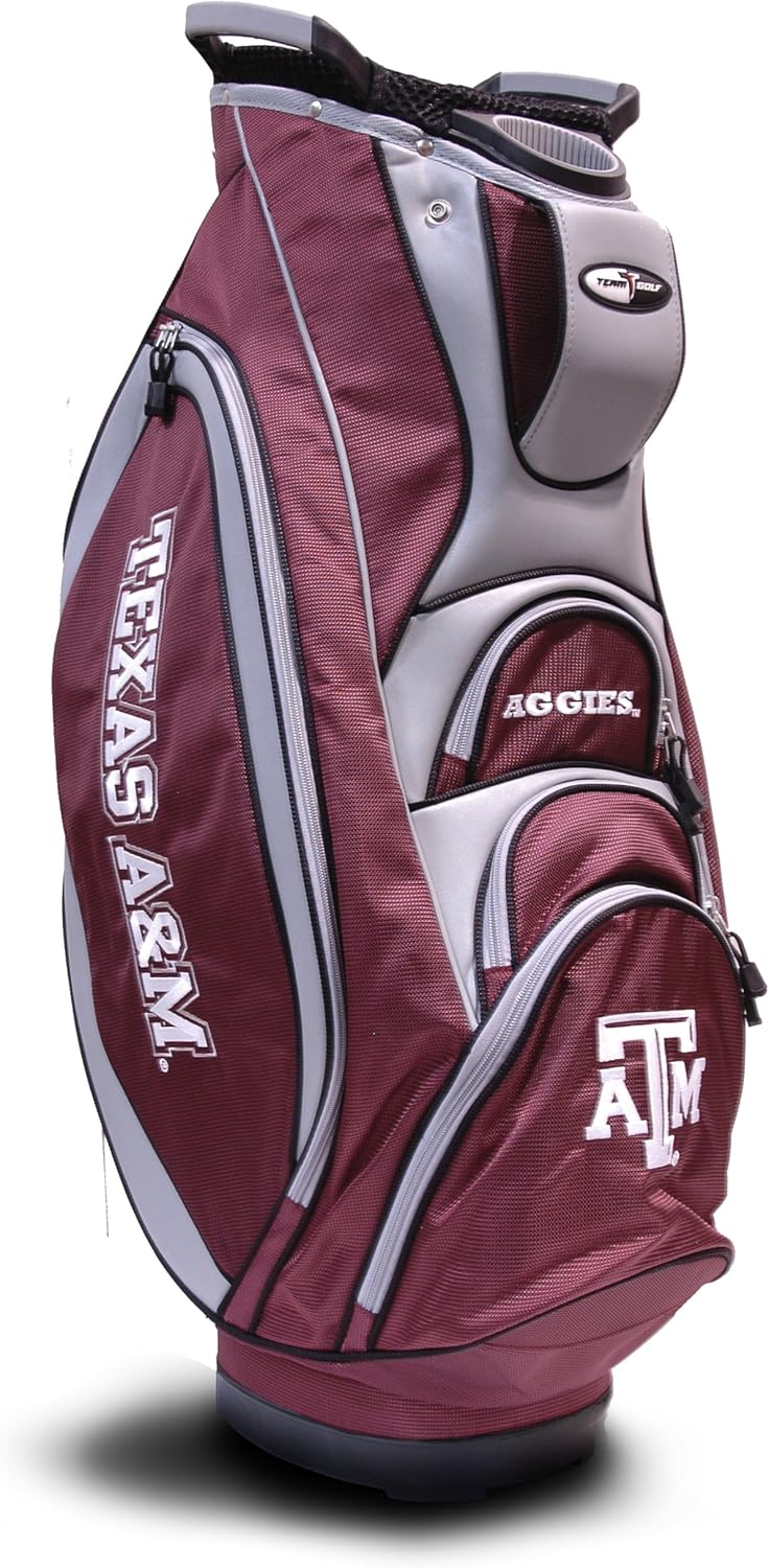 Team Golf NCAA Ohio State Buckeyes Victory Golf Cart Bag, 10-way Top with Integrated Dual Handle & External Putter Well, Cooler Pocket, Padded Strap, Umbrella Holder & Removable Rain Hood : Sports & Outdoors
