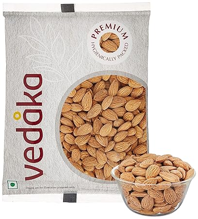 Amazon Brand-Vedaka Premium Roasted and Salted Almonds, 200g