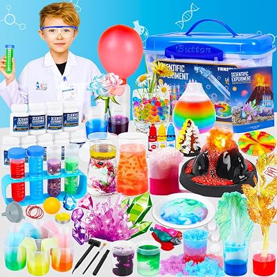 FHNSEL 120+ Experiments Science Kit for Kids STEM Toys Volcanos Rainbow Learn