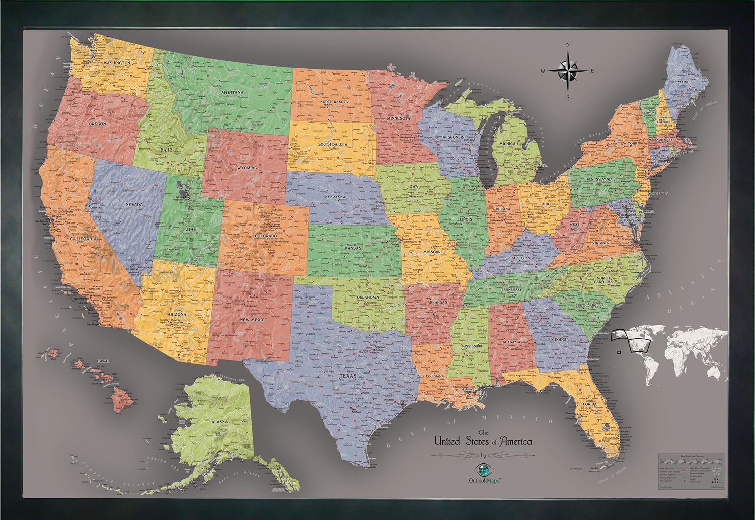 magnetic map of usa Amazon Com Homemagnetics 33 X 22 Modern Usa Magnetic Map Home magnetic map of usa