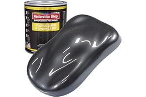 Restoration Shop - Gunmetal Grey Metallic Acrylic Enamel Auto Paint - Gallon Paint Color Only - Professional Single Stage High Gloss Automotive, Car, Truck, Equipment Coating, 2.8 VOC