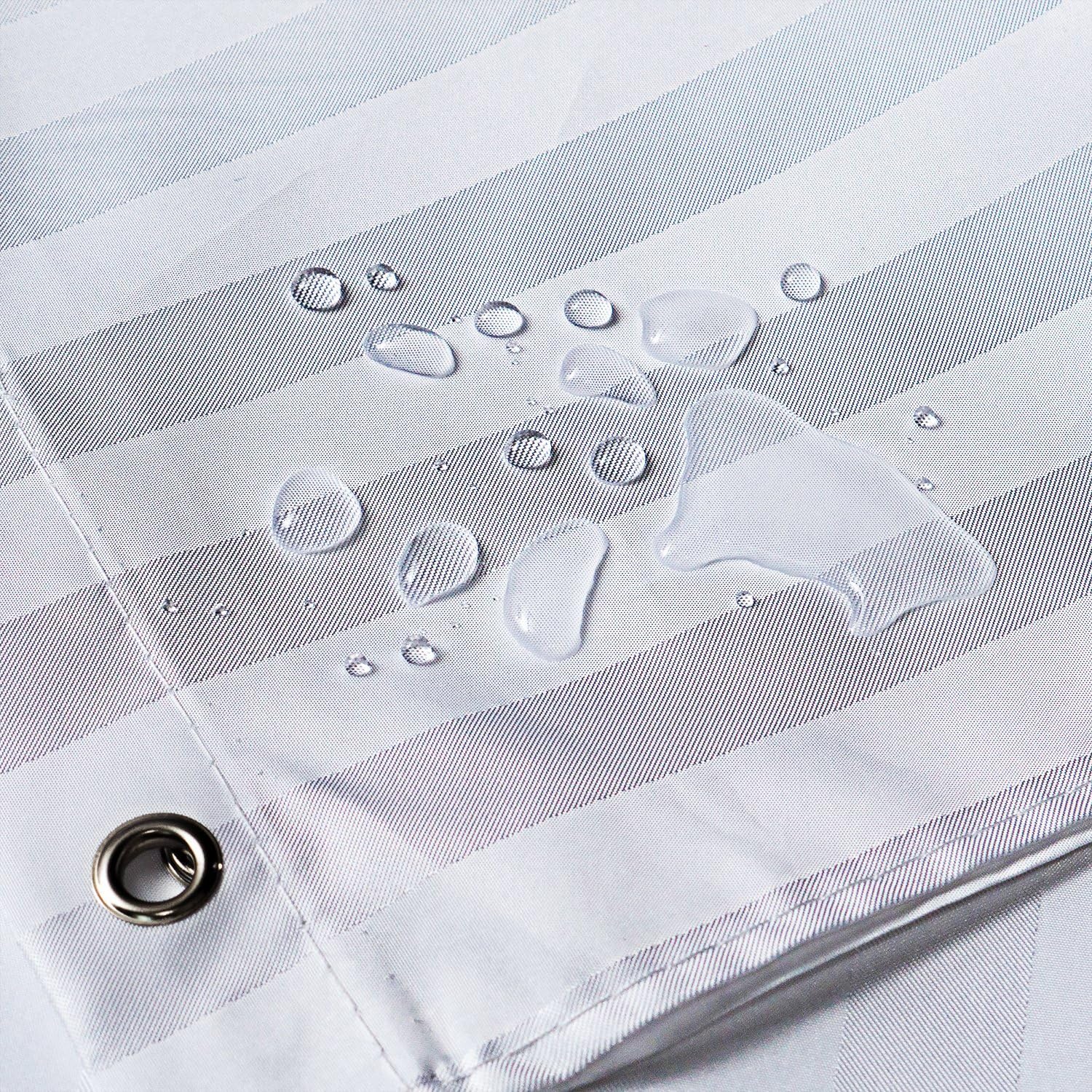 Over the Floor Elegant Shower Curtain Liner. Water-Repellant, Mildew Resistant and Washable. Eco-Friendly and PVC-Free (71x71-inches)