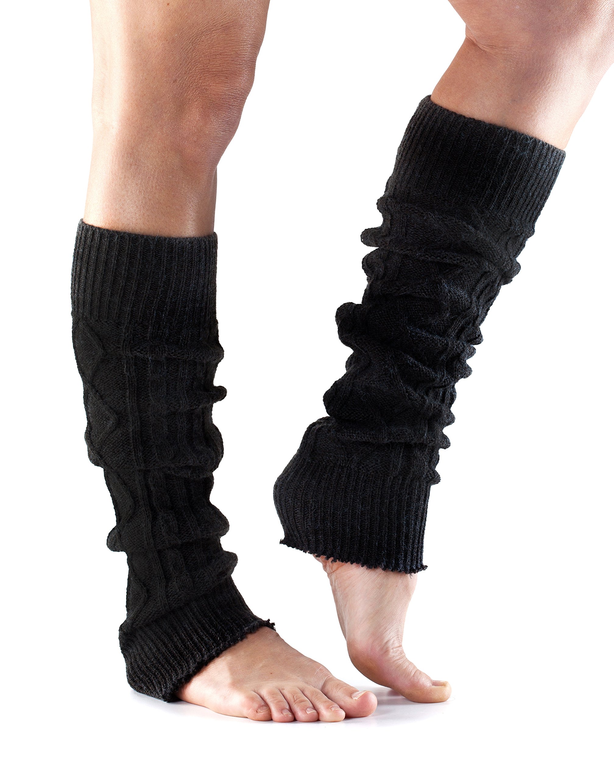 ToeSox Toesl Unisex Adult Knee High Leg Warmer Yoga, Pilates & Casual Leg Warmer - Black, One Size