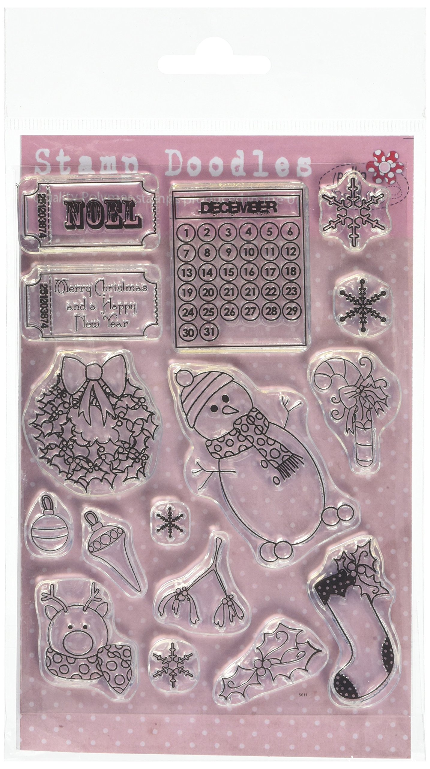 Polkadoodles A6 Angel Xmas Clear Polymer Stamp