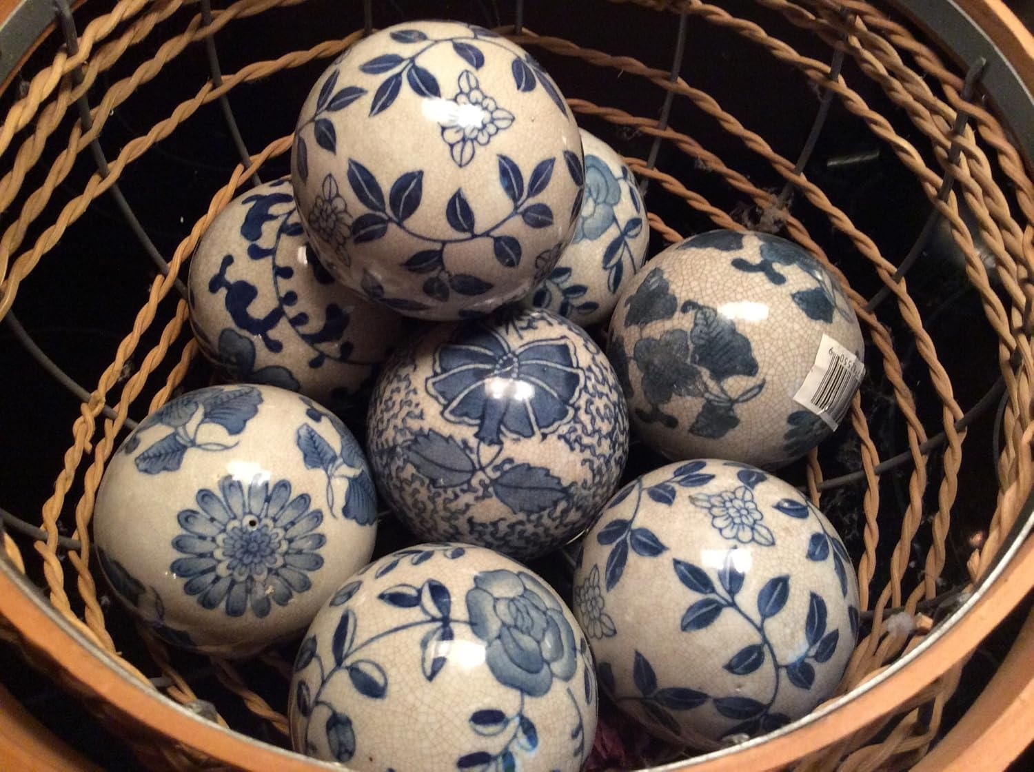 Amazon Com Acme Imports Beautiful Blue And White Ceramic