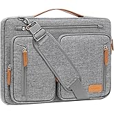 MOSISO 360 Protective Laptop Shoulder Bag, Computer Bags, Side Open Messenger Bag with 5 Accessory Pockets & Belt