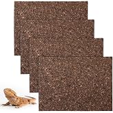 Ferrochef 4 Pack Cork Terrarium Background, Natural Bark Climbing Mat | 16x12 Inch Cork Terrarium Background, 9.5mm Thick Natural Bark Panel, Self Healing Climbing Mat for Reptiles, Lizards Spiders