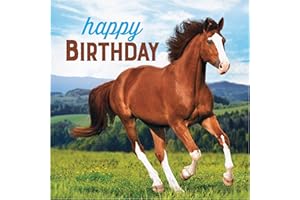 Creative Converting Wild Horse Happy Birthday Napkins, 16 ct, 6.5 in, 16 ct