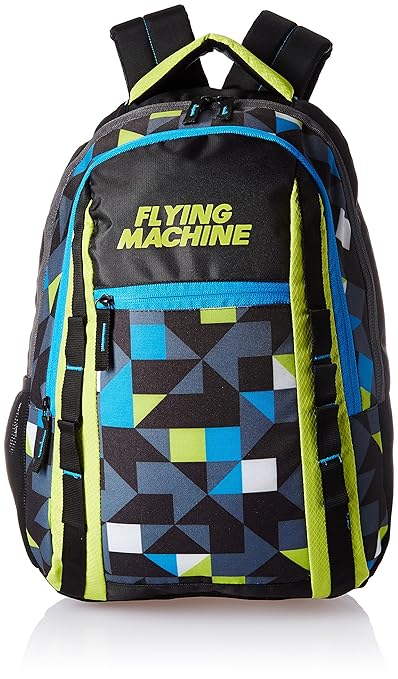 Flying Machine 19 Ltrs Black-Green Messenger Bag (FMLO8065)