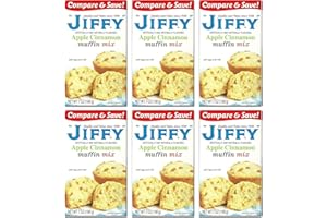 HOIYEN Jiffy Apple Cinnamon Muffin Mix 7-oz Boxes (Pack of 6)