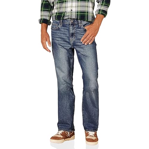 Amazon Essentials Men's Straight-Fit Stretch Jean - Discontinued Colors, Medium Wash, 30W x 32L
