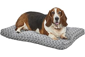 MidWest Homes for Pets Intermediate QuietTime Deluxe Gray Ombré Swirl Plush Pet Bed, Machine Washable, Non-Skid Bottom, Soft Crate Mat for 36-inch Crates