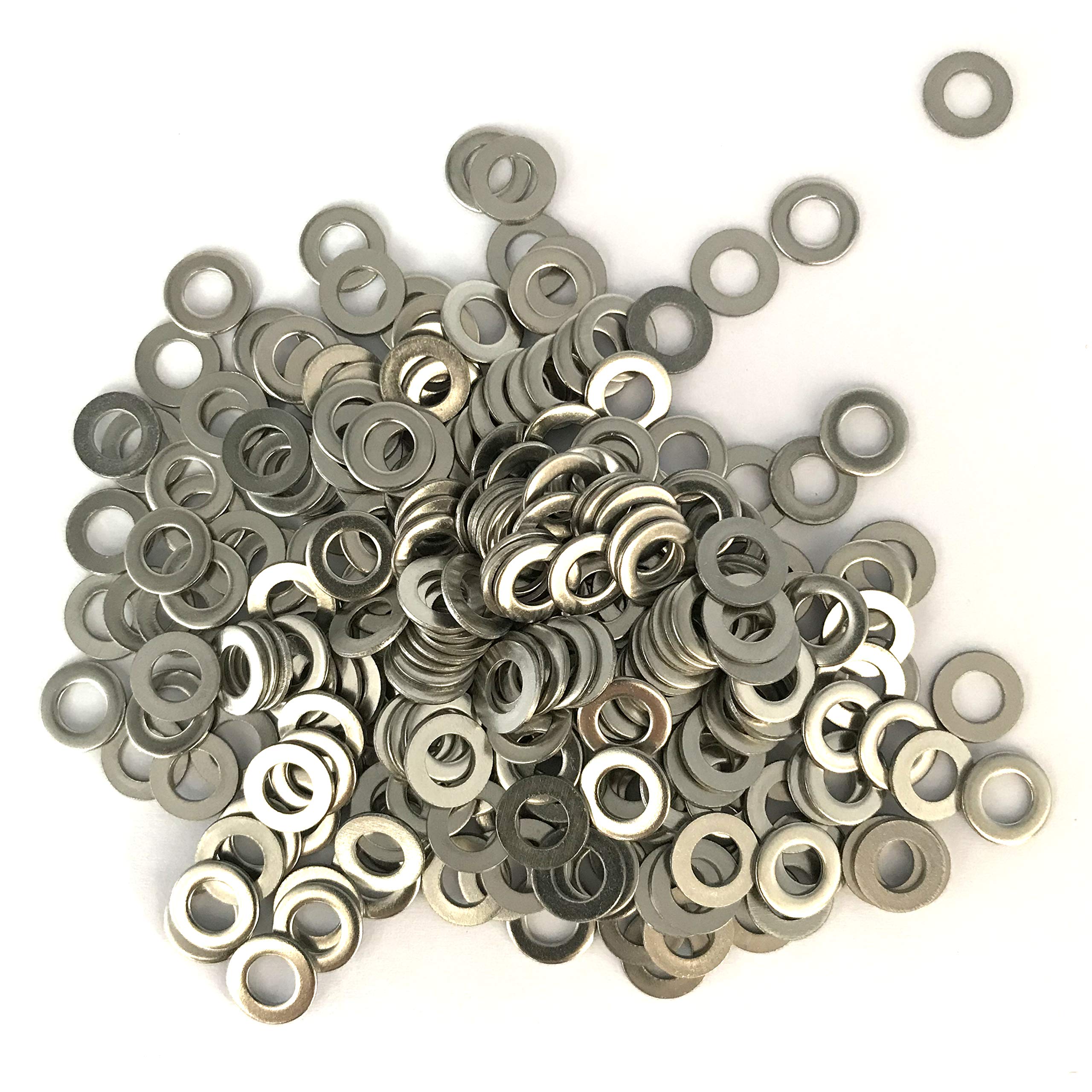 M5 Flat Washer, 304 Stainless Steel, 5mm ID, 10mm OD, 1mm Thickness, Plain Finish, for Bolt and Screw (Pack of 250)