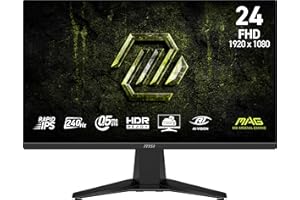 MSI MAG 245F X24 24-inch 1920 x 1080 (FHD) Gaming Monitor, 240Hz, FreeSync Premium, HDR Ready, HDMI, VGA Port, VESA Mountable
