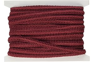 Trims by The Yard Alice Classic Woven Braid Trim, 1/2-Inch Versatile for Sewing, Washable Decorative Trim for Costumes, Home Decor, Upholstery, 20-Yard Cut, Burgundy