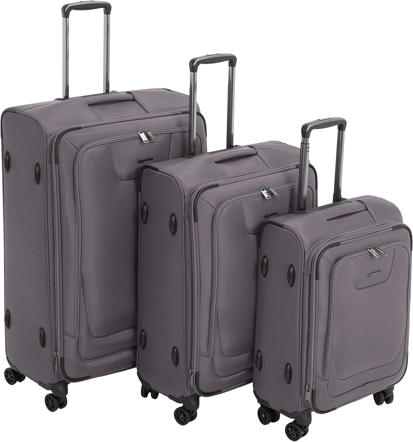 amazonbasics premium upright expandable softside suitcase with tsa lock