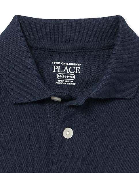 THE CHILDREN’S PLACE BABY BOYS AND TODDLER BOYS SHORT SLEEVE PIQUE POLO, NAUTICO, 4T