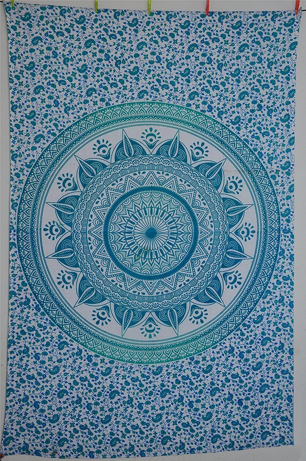 Bedsheet for Single Bed Rubia textile Creations Beautiful Indian Mandala Bed Cover Twin Hippie Bohemian Throw Wall Hanging Indian Bedspread Tapestry 54 x 86