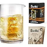 Barillio 20 Oz Crystal Cocktail Mixing Glass Set | Seamless Mixing Pitcher for Stirred Cocktail with Weighted Bottom | Old Fa