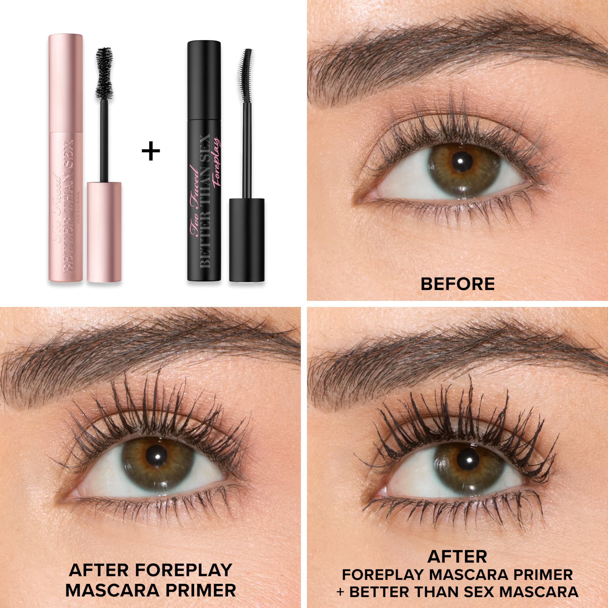 Too Faced Better Than Sex Volumizing Mascara | Dramatic Volume + Length | Cruelty Free