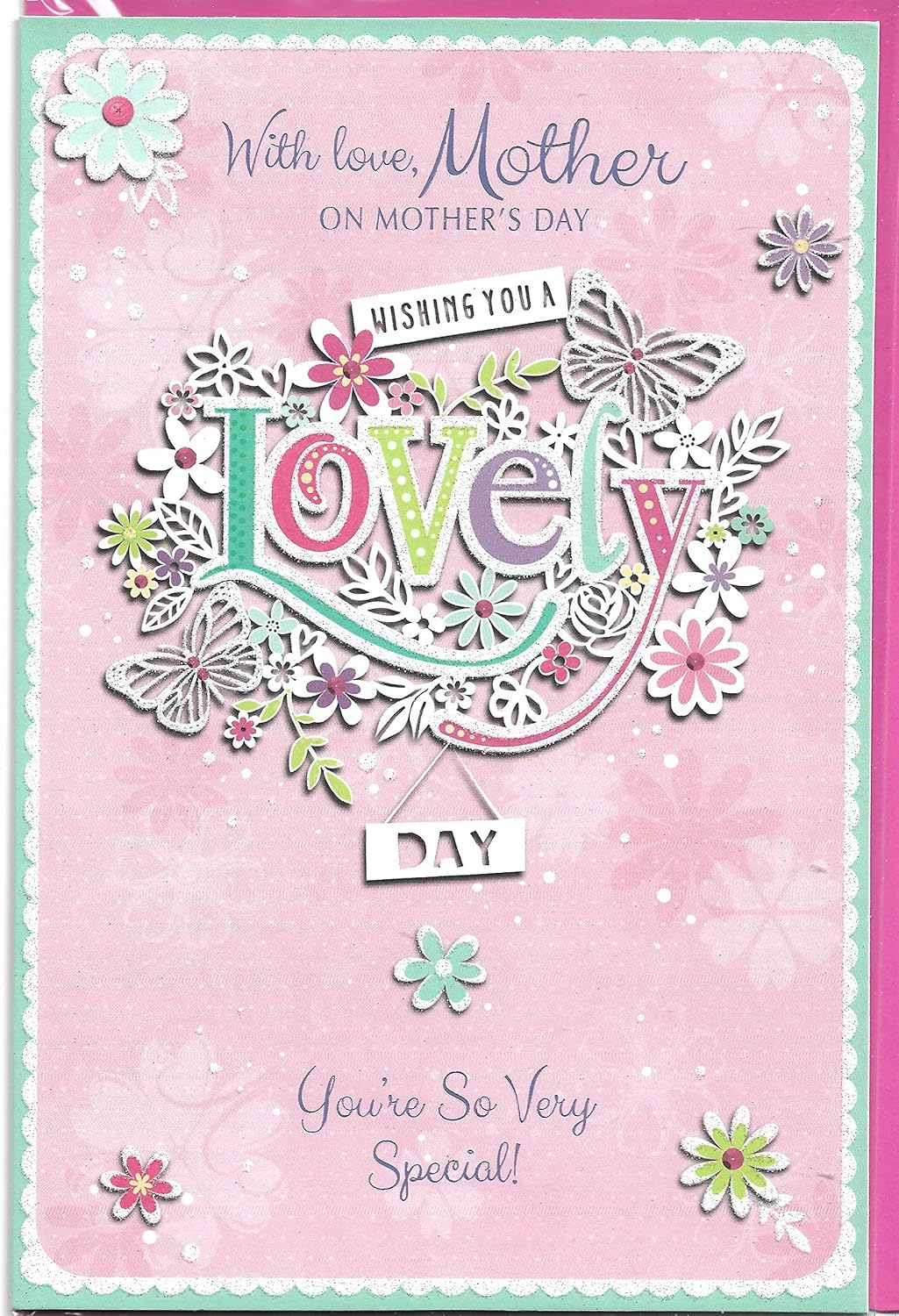 Mother's Day Card for Mother 15 x 23 Cm With Love Mother You're So Very Special