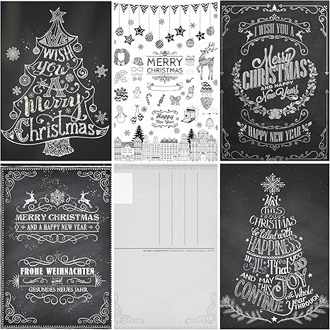 Immagini Natalizie Anni 50.50 Cartoline Di Natale In Gesso Set Anni 50 Di Cartoline Natalizie Nostalgiche 5 Motivi X