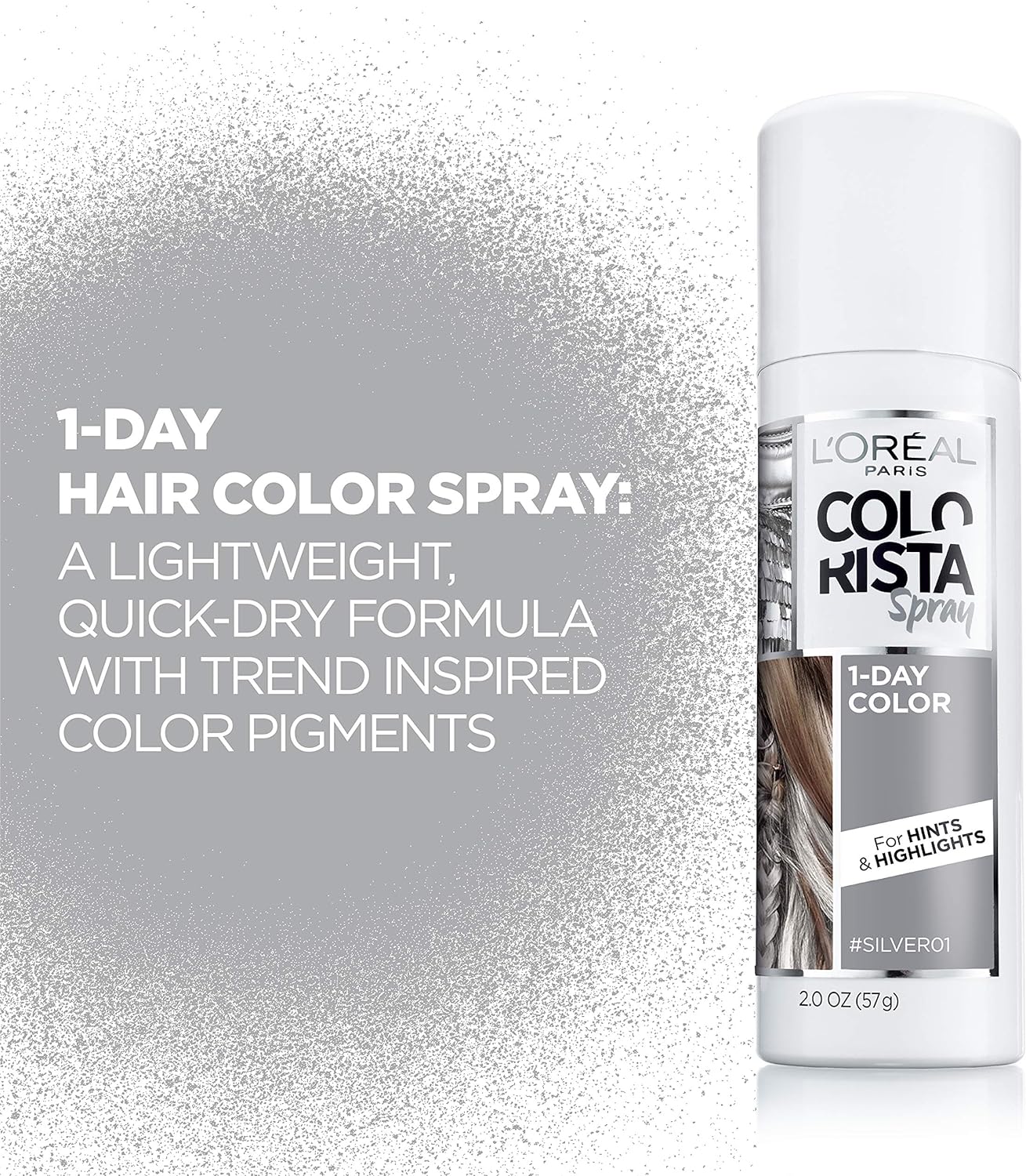 Amazon Com L Oreal Paris Hair Color Colorista 1 Day Spray Silver 2 Ounce Beauty Amazon Com L Oreal Paris Hair Color Colorista 1 Day Spray Silver 2 Ounce Beauty