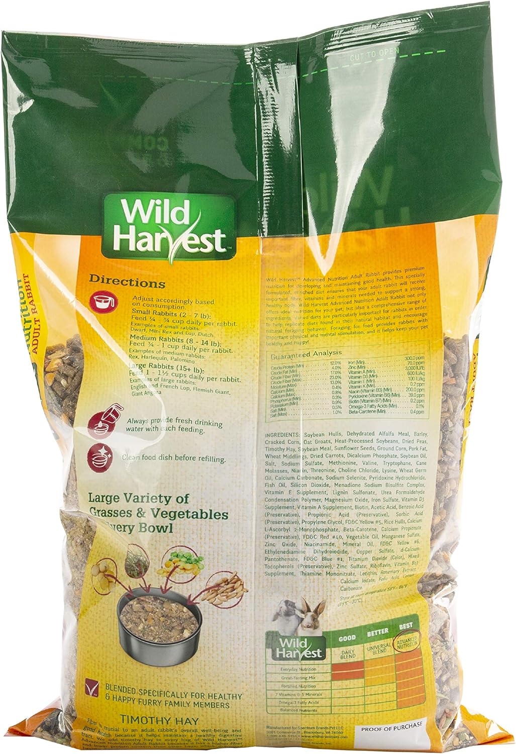 Wild Harvest G19814 Rabbit Food Blend, Small Animals : Pet Supplies