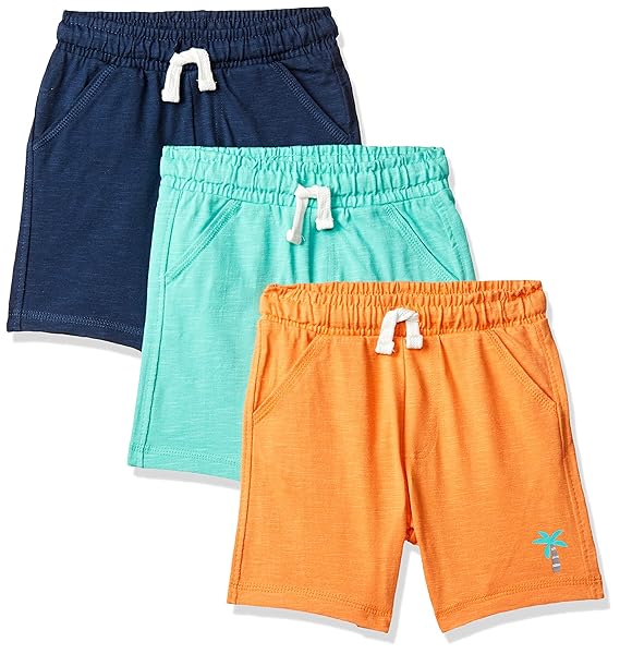 Baby Boys Regular fit Cotton Shorts (Pack of 3)